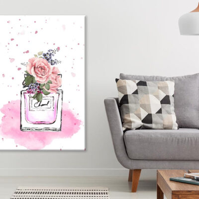 Pink Colored Flower Perfume Print 100% Australian Made