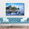 Bella Home Rugged Beach With Rock Formation Print Canvas Ready to hang