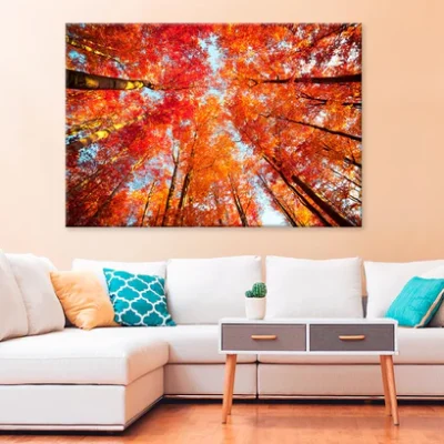 Trees In The Autumn Forest Print 100% Australian Made