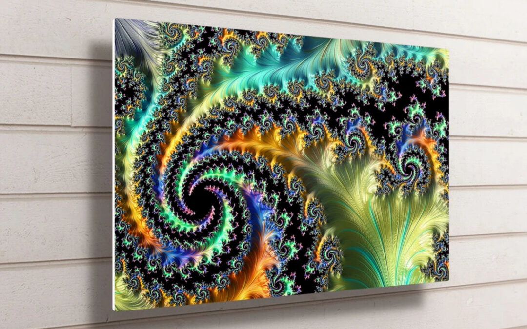 Fractal Abstract Art UV Direct Aluminum Print Australian Made Quality