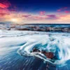 Fantastic Sunset Over the Stormy Sea Wall Art Decor 100% Australian Made - Image 3