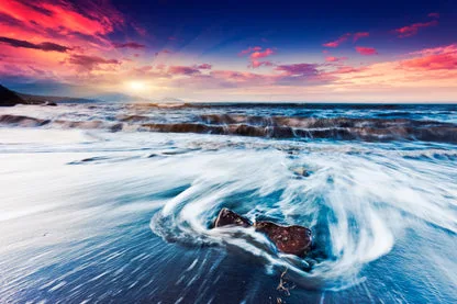 Fantastic Sunset Over the Stormy Sea Wall Art Decor 100% Australian Made - Image 3