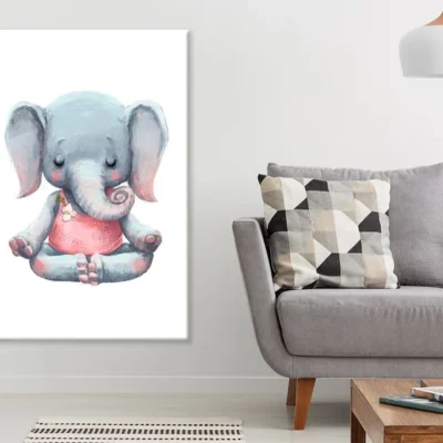 Elephant Watercolor Painting Nursery & Kids Print 100% Australian Made