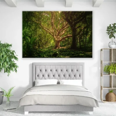 Green Tree Forest Painting Print 100% Australian Made