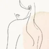 Woman Upper Body Line Art Design Print 100% Australian Made - Image 3