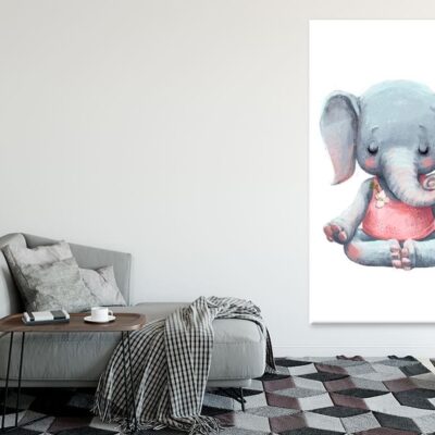 Elephant Watercolor Painting Nursery & Kids Print 100% Australian Made