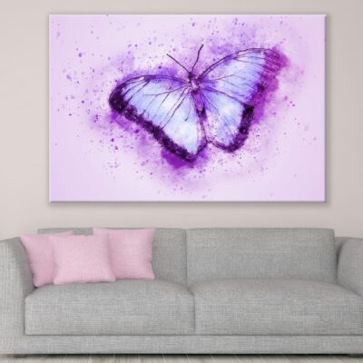 Purple Butterfly Abstract Design Print 100% Australian Made