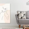 Woman Upper Body Line Art Design Print 100% Australian Made