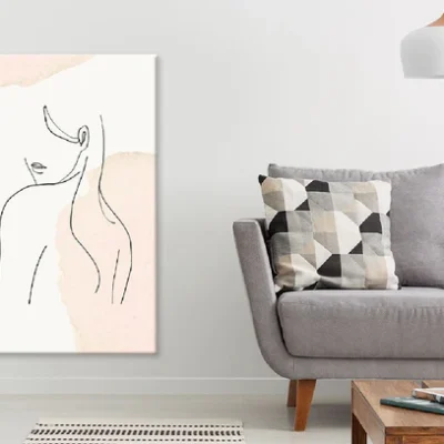 Woman Upper Body Line Art Design Print 100% Australian Made