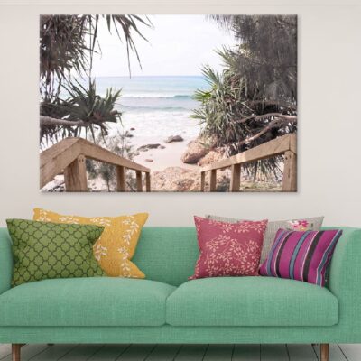 Coastal Beach Wooden Pier View Photograph Print 100% Australian Made