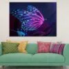 Neon Purple Butterfly Digital Art Print 100% Australian Made - Image 2