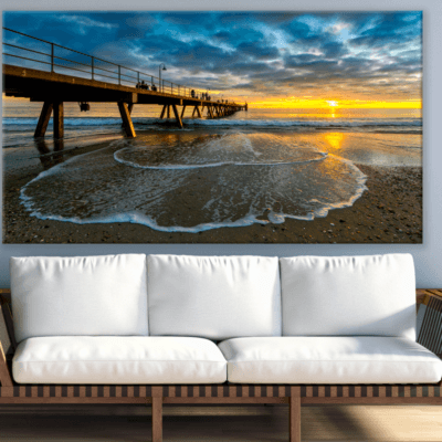Beach Pier Sunset Photograph Print 100% Australian Made