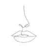 Woman Face B&W Line Art Design Print 100% Australian Made - Image 3
