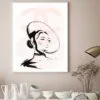 Stylish Black Peach Colored Girl Art Design Home Decor Premium Quality Poster Print Choose Your Sizes - Image 2