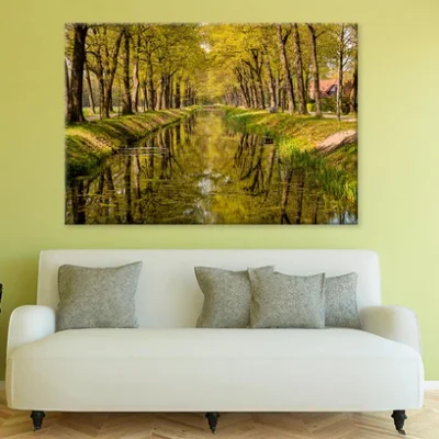 Canal With Water Greenery & Nature Print 100% Australian Made