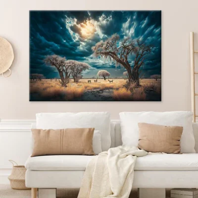 Sunrise Over Savannah & Fields Print 100% Australian Made