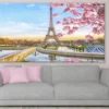 Eiffel Tower & Cherry Blossom Tree Photograph Print 100% Australian Made