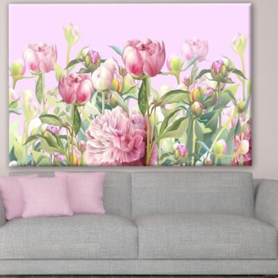 Pink Daisy Flowers Painting Print 100% Australian Made