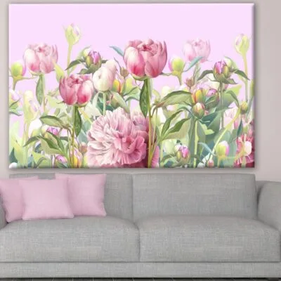 Pink Daisy Flowers Painting Print 100% Australian Made