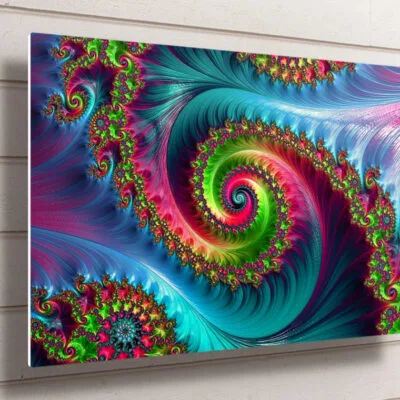 Abstract Fractal Art UV Direct Aluminum Print Australian Made Quality