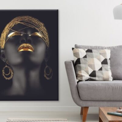 Girl Portrait with Gold & Black Makeup Fashion Photograph Print 100% Australian Made