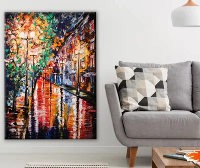 City Night View Watercolor Painting Print 100% Australian Made
