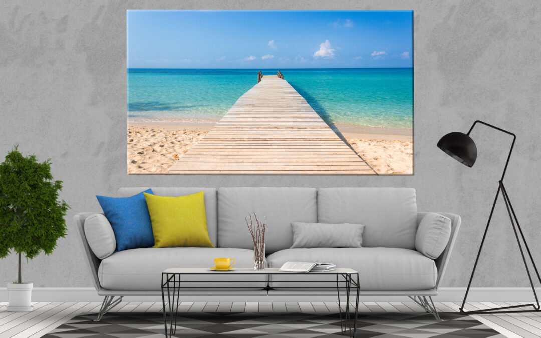 Stunning beach long pier Print 100% Australian Made