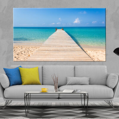 Stunning beach long pier Print 100% Australian Made
