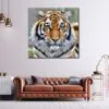 Square Canvas Tiger Portrait Photograph High Quality Print 100% Australian Made
