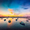 Yachts Anchored in Bay Scenery Photograph Print 100% Australian Made - Image 2