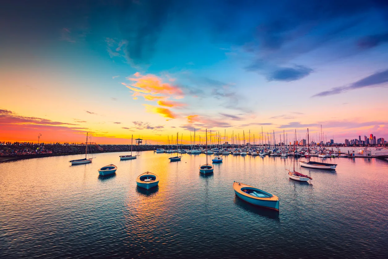 Yachts Anchored in Bay Scenery Photograph Print 100% Australian Made - Image 2