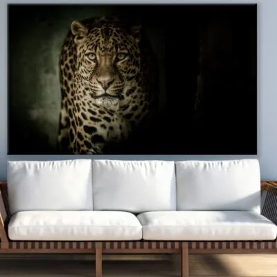 Leopard Portrait Closeup View Print 100% Australian Made