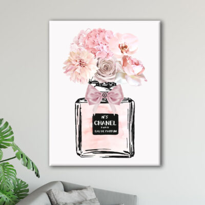 Fashion Perfume Bottle with Flowers Print 100% Australian Made