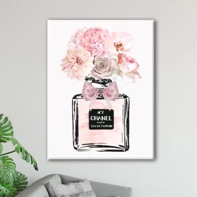 Fashion Perfume Bottle with Flowers Print 100% Australian Made