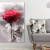 Rose Flower Red B&W Photograph Print 100% Australian Made