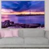 Sea & Lighthouse with Colorful Sky View Photograph Print 100% Australian Made