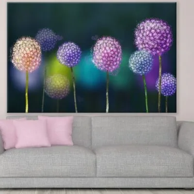 Colorful Dandelion Flowers Design Print 100% Australian Made