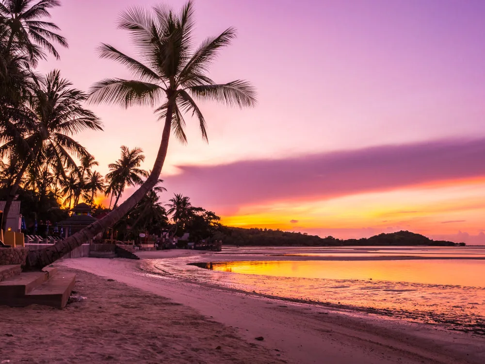 Stunning Sunset Beach View & Purple Sky Photograph Print 100% Australian Made - Image 2