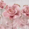 Rose Floral with Gold 3D Design Print 100% Australian Made - Image 2