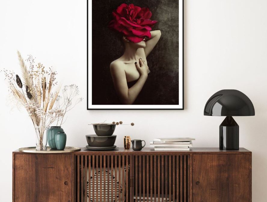 Flower & Woman Portrait Closeup Home Decor Premium Quality Poster Print Choose Your Sizes