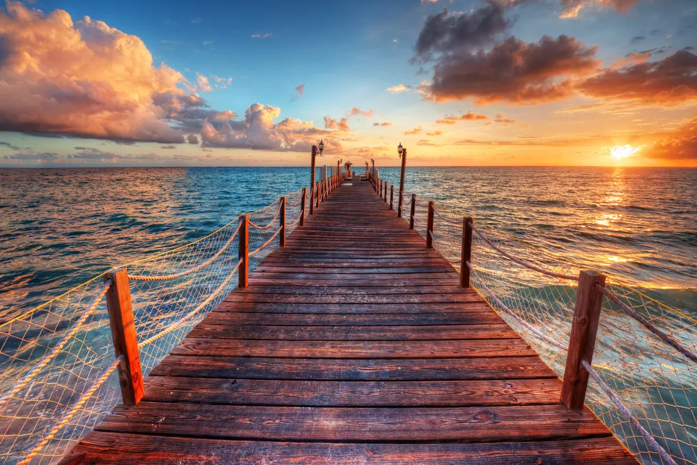 Beautiful Beach Pier Sunset Photograph Print 100% Australian Made - Image 2