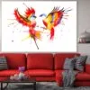 Colorful Birds Watercolor Paint Print 100% Australian Made