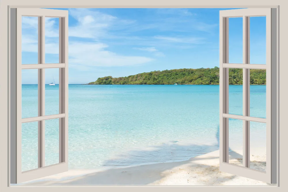 Beach view Window Photograph Print 100% Australian Made - Image 2
