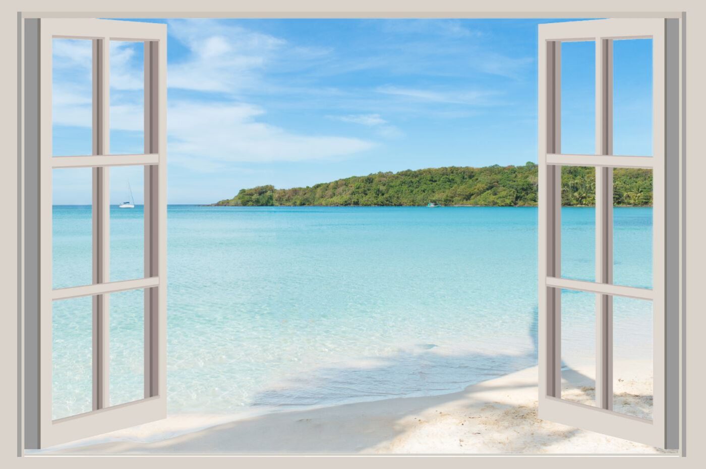 Sea Window Scenery Photograph Print 100% Australian Made - Image 2
