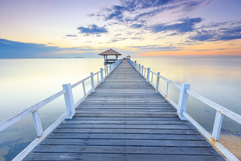 Wooden Pier Over Sea Scenery View Home Decor Premium Quality Poster Print Choose Your Sizes - Image 2