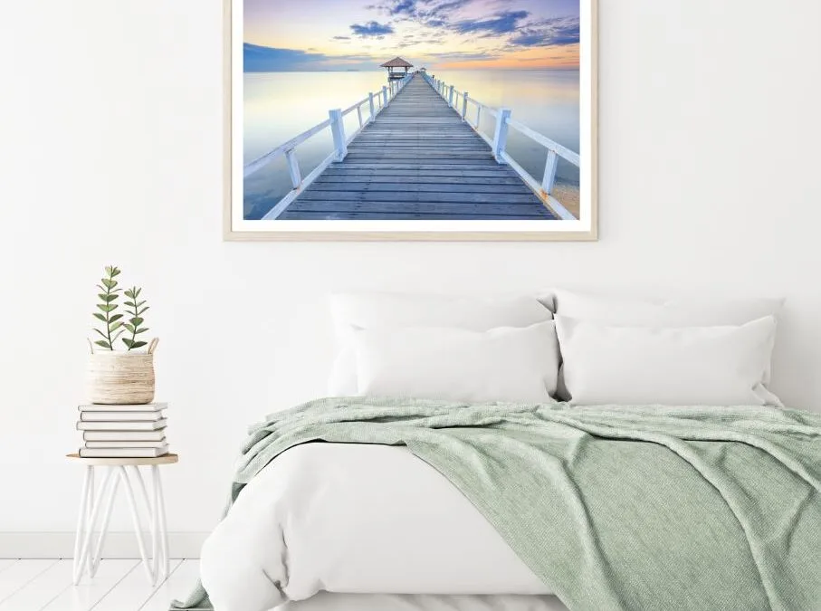 Wooden Pier Over Sea Scenery View Home Decor Premium Quality Poster Print Choose Your Sizes