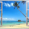 Stunning Beach View Window Photograph Print 100% Australian Made - Image 2