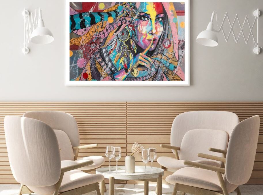 Indian Girl Portrait Painting Home Decor Premium Quality Poster Print Choose Your Sizes