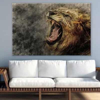 Roaring Lion Closeup Abstract Design Print 100% Australian Made