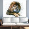 Lion Watercolor Painting Print 100% Australian Made